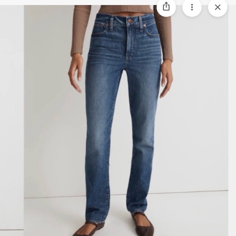 Madewell Women's Mid Wash Blue Straight Jeans